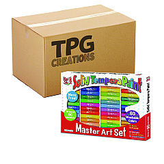 TPG Creations Kwik Stix Tempera Paint Set, 60 Assorted Colors, 60/Pack, 3 Packs/Carton (TPG69003)