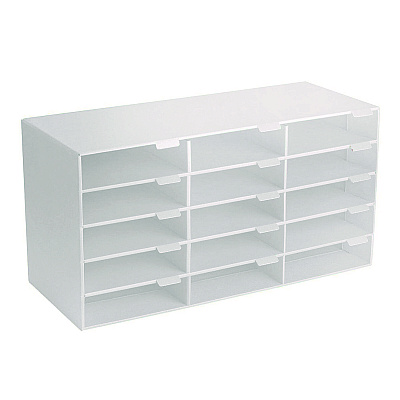 AdirOffice File Classroom Literature Organizer, 15 Sections, Letter Size, 32 x 13 x 17, White (ALHI50115WHI)