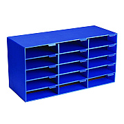 AdirOffice File Classroom Literature Organizer, 15 Sections, Letter Size, 32 x 13 x 17, Blue (ALHI50115BLU)