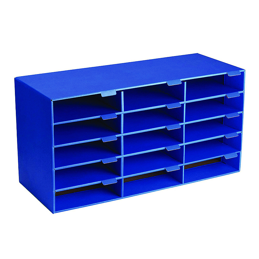 AdirOffice File Classroom Literature Organizer, 15 Sections, Letter Size, 32 x 13 x 17, Blue (ALHI50115BLU)