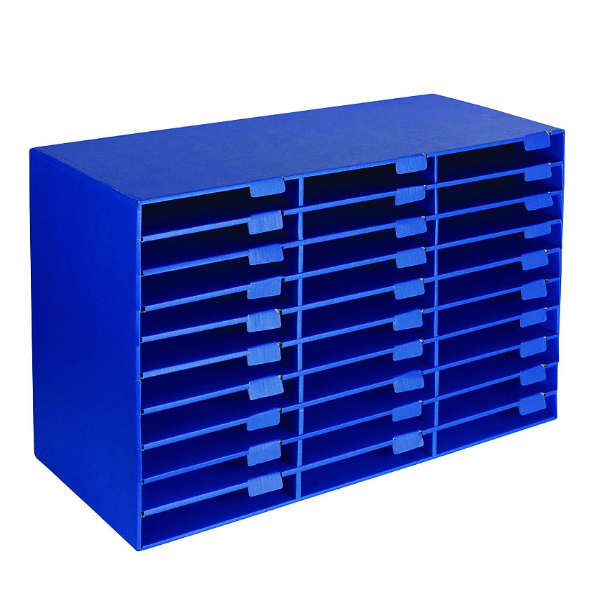 AdirOffice File Classroom Literature Organizer, 30 Sections, Letter Size, 32 x 13 x 21, Blue (ALHI50130BLU)