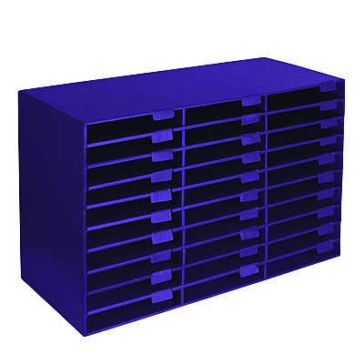 AdirOffice File Classroom Literature Organizer, 30 Sections, Letter Size, 32 x 13 x 21, Purple (ALHI50130PUR)