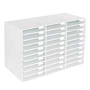 AdirOffice File Classroom Literature Organizer, 30 Sections, Letter Size, 32 x 13 x 21, White (ALHI50130WHI)