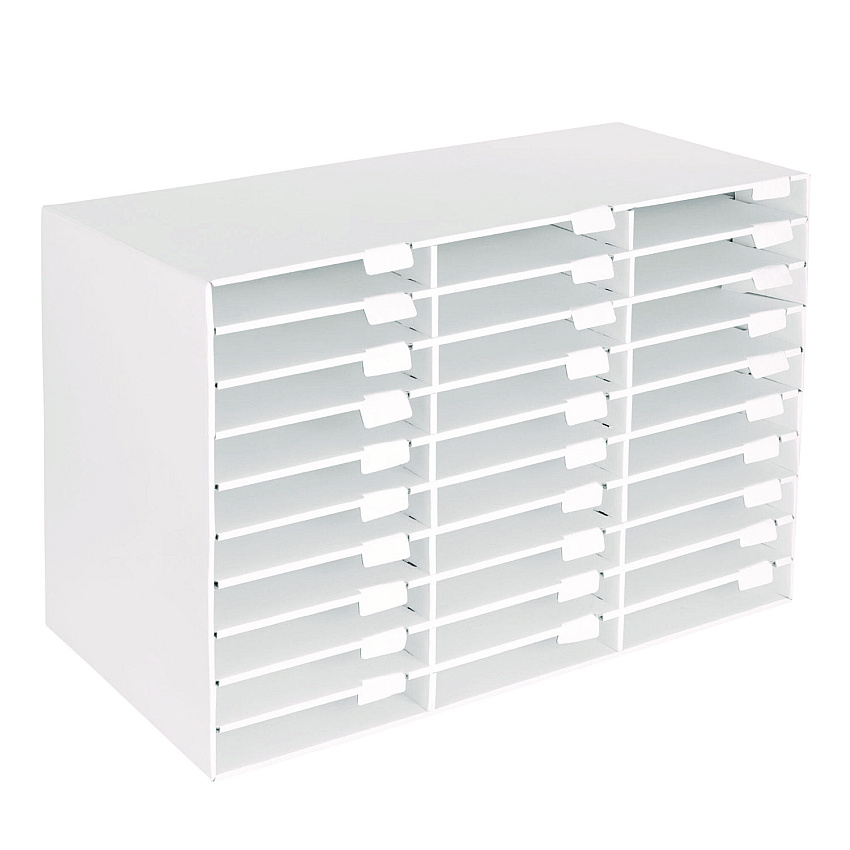 AdirOffice File Classroom Literature Organizer, 30 Sections, Letter Size, 32 x 13 x 21, White (ALHI50130WHI)