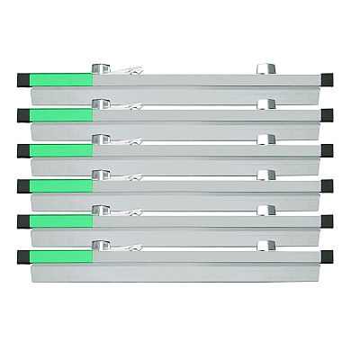 AdirOffice Blueprint Large File Document Hanging Clamps, 18" Wide Documents, 18", Silver, 6 Clamps (ALHI6016)