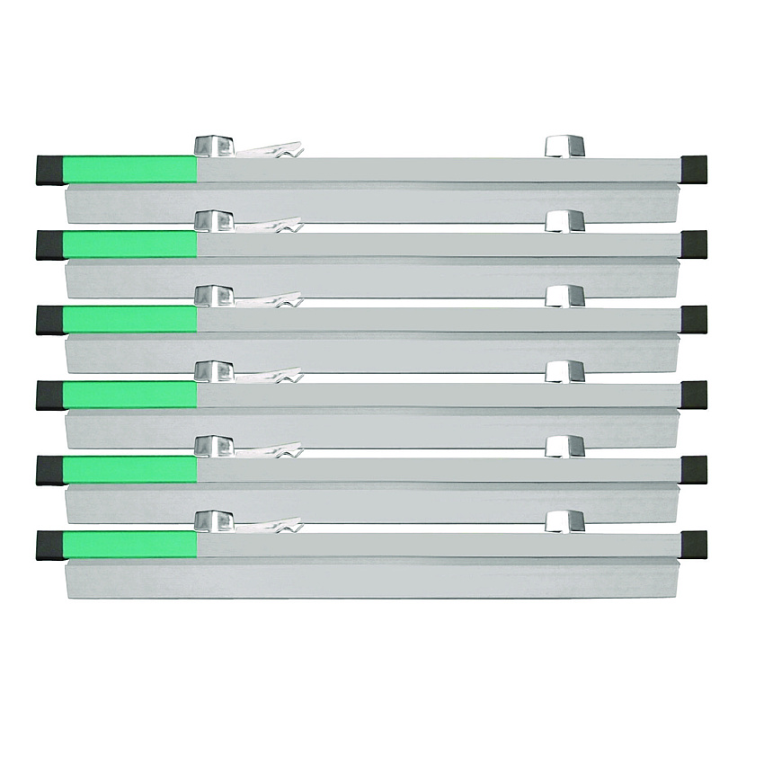 AdirOffice Blueprint Large File Document Hanging Clamps, 18" Wide Documents, 18", Silver, 6 Clamps (ALHI6016)