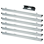 AdirOffice Blueprint Large File Document Hanging Clamps, 42" Wide Document, 42", Silver, 6 Clamps (ALHI6056)