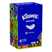 Kleenex Ultra Soft Facial Tissue, 3-Ply, White, 120 Sheets/Box, 6 Boxes/Pack, 4 Packs/Carton (54317)