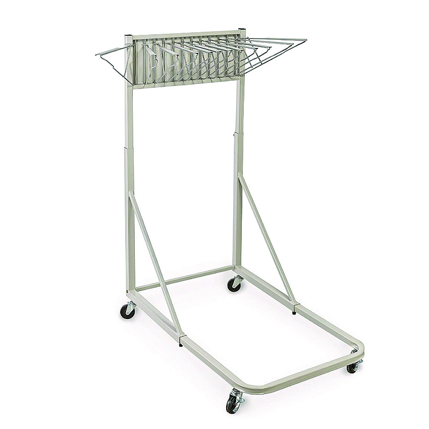 AdirOffice Blueprint Storage Cabinet Rolling Stand, Assorted Document Sizes Accommodated, 27" x 28.5" to 46.5" x 46" to 66", Gray (ALHI613)