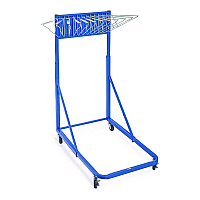 AdirOffice Blueprint Storage Cabinet Rolling Stand, Assorted Document Sizes Accomodated, 27" x 28.5" to 46.5" x 46" to 66", Blue (ALHI613BLU)