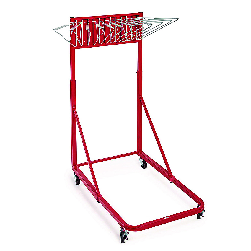 AdirOffice Blueprint Storage Cabinet Rolling Stand, Assorted Document Sizes Accomodated, 27" x 28.5" to 46.5" x 46" to 66", Red (ALHI613RED)