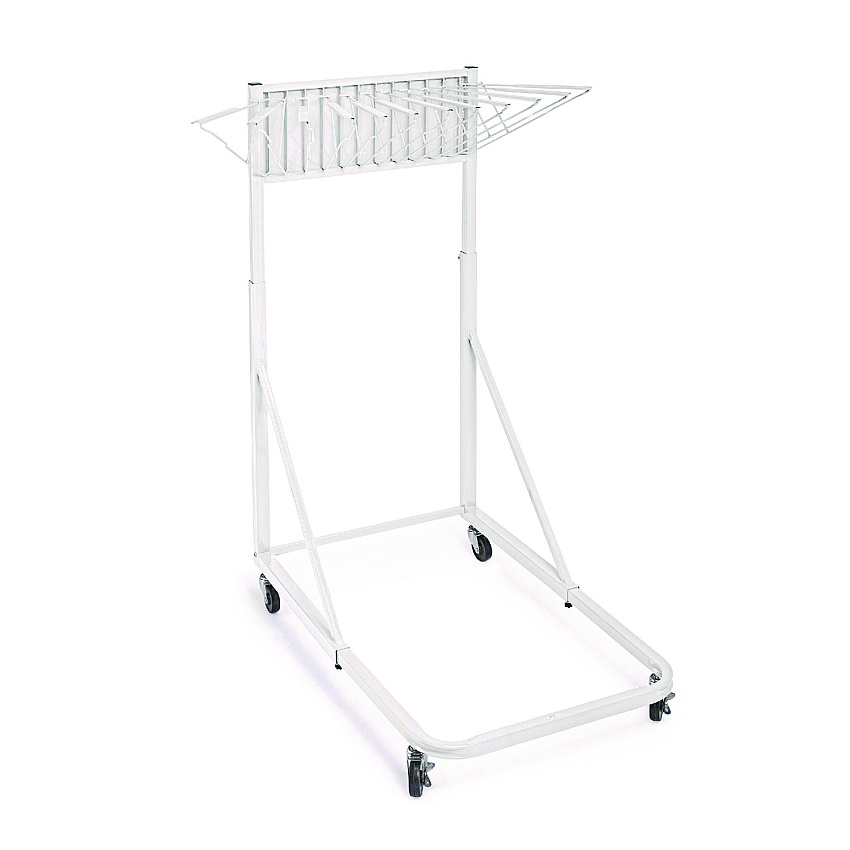 AdirOffice Blueprint Storage Cabinet Rolling Stand, Assorted Document Sizes Accomodated, 27" x 28.5" to 46.5" x 46" to 66", White (ALHI613WHI)