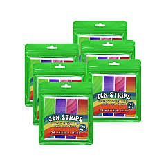 TPG Creations Zen Strips, Bumpy Gradient Classpack, Assorted Colors, 24/Set, 6 Sets/Carton (TPG854246)