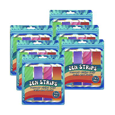 TPG Creations Zen Strips, Bumpy Gradient, Assorted Colors, 4/Set, 36 Sets/Carton (TPG85436)