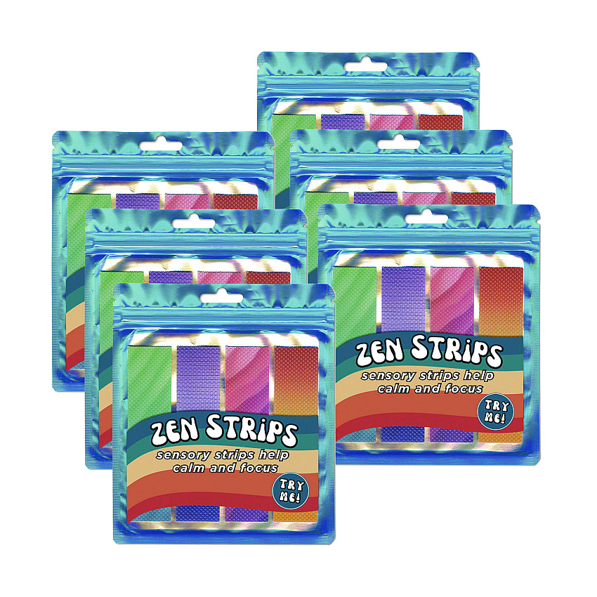 TPG Creations Zen Strips, Bumpy Gradient, Assorted Colors, 4/Set, 36 Sets/Carton (TPG85436)