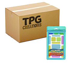 TPG Creations Anywhere  Zen Strips, Bumpy, Assorted Pastel Colors, 13/Set, 24 Sets/Carton (TPG88224)