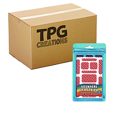 TPG Creations Anywhere Zen Strips, Bumpy Checkered, Pink/Red, 13/Set, 24 Sets/Carton (TPG88424)