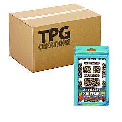 TPG Creations Anywhere Zen Strips, Sandy Cheetah Print, Assorted Colors, 13/Set, 24 Sets/Carton (TPG88524)