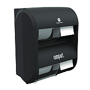 Georgia Pacific Professional Compact Quad Vertical Four Roll Coreless Tissue Dispenser, 12.31 x 14.81 x 7.86, Black (GPC56744B)