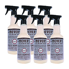 Mrs. Meyer's Multi Purpose Cleaner, Lavender Scent, 16 oz Spray Bottle, 6/Carton (SJN323568)