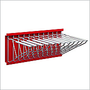 AdirOffice Large File Blueprint Pivot Wall Rack, Assorted Document Sizes Accommodated, 11" x 15.8" x 23.9", Red (ALHI617RED)