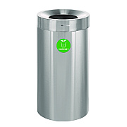 Alpine 27 Gallon Stainless Steel Compost Can, Brushed Stainless Steel (ALHALP47527CO)