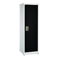 AdirOffice Steel Storage Locker, 1 Compartment, 15 x 15 x 48, Black (ALHI62901BLK)