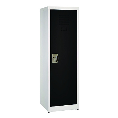 AdirOffice Steel Storage Locker, 1 Compartment, 15 x 15 x 48, Black (ALHI62901BLK)
