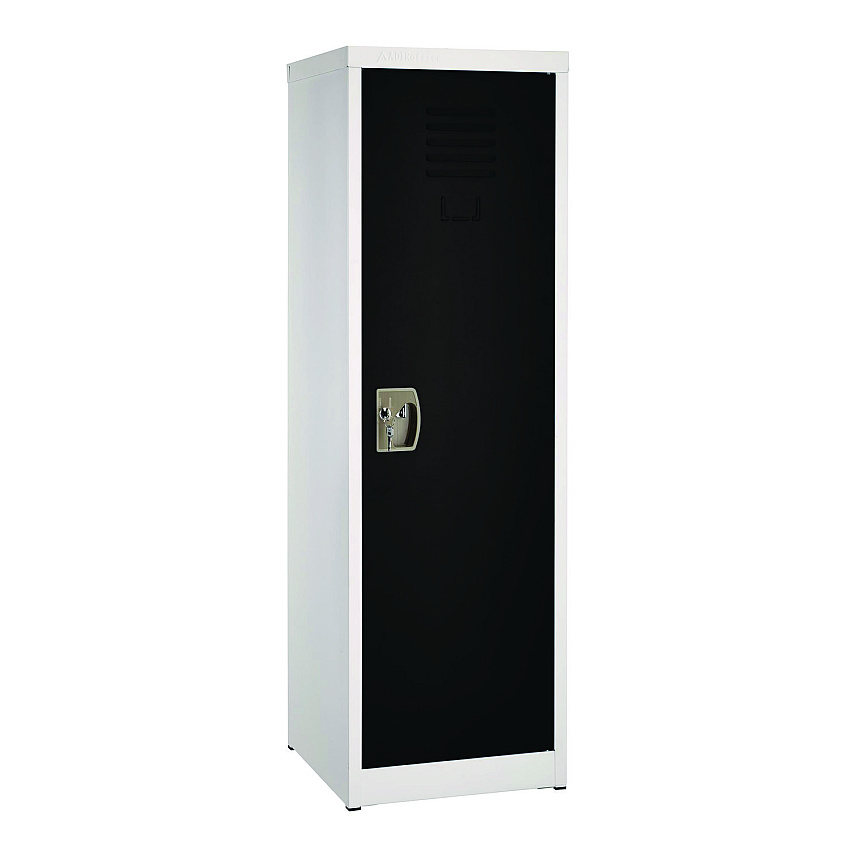 AdirOffice Steel Storage Locker, 1 Compartment, 15 x 15 x 48, Black (ALHI62901BLK)