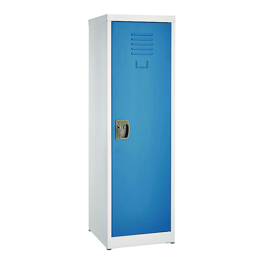 AdirOffice Steel Storage Locker, 1 Compartment, 15 x 15 x 48, Blue (ALHI62901BLU)
