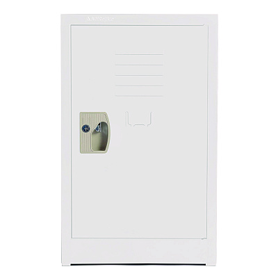 AdirOffice Steel Storage Locker, 1 Compartment, 15 x 15 x 24, White (ALHI62902WHI)