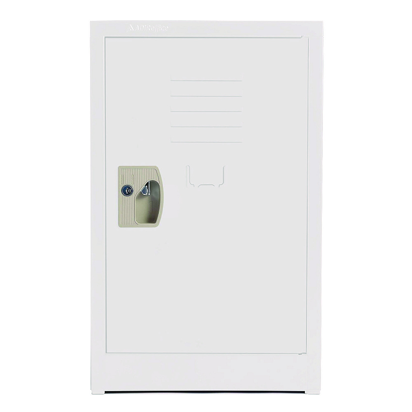 AdirOffice Steel Storage Locker, 1 Compartment, 15 x 15 x 24, White (ALHI62902WHI)