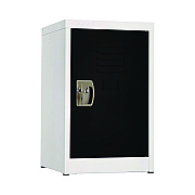 AdirOffice Steel Storage Locker, 1 Compartment, 15 x 15 x 24, Black (ALHI62902BLK)