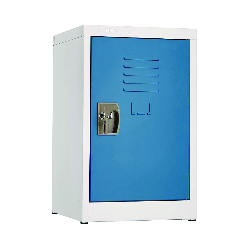 AdirOffice Steel Storage Locker, 1 Compartment, 15 x 15 x 24, Blue (ALHI62902BLU)