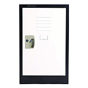 AdirOffice Steel Storage Locker, 1 Compartment, 15 x 15 x 24, Black Body/White Doors (ALHI62902BW)