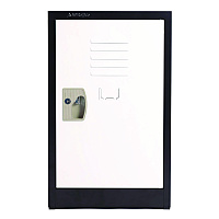 AdirOffice Steel Storage Locker, 1 Compartment, 15 x 15 x 24, Black Body/White Doors (ALHI62902BW)