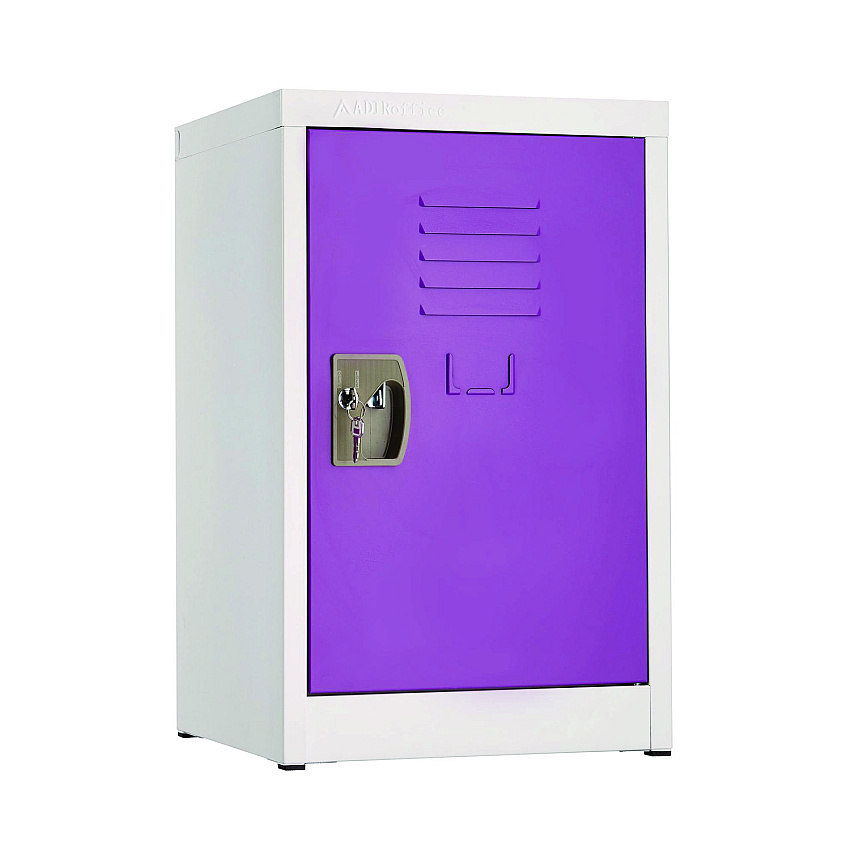 AdirOffice Steel Storage Locker, 1 Compartment, 15 x 15 x 24, Purple (ALHI62902PUR)
