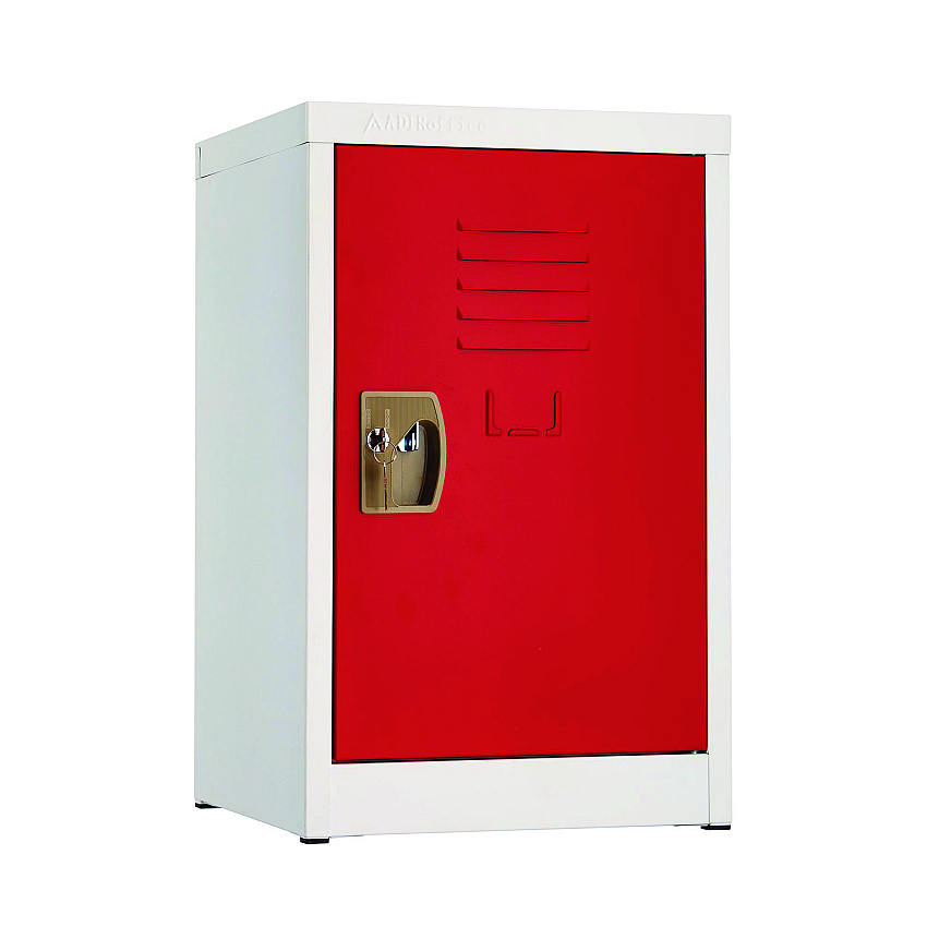 AdirOffice Steel Storage Locker, 1 Compartment, 15 x 15 x 24, Red (ALHI62902RED)