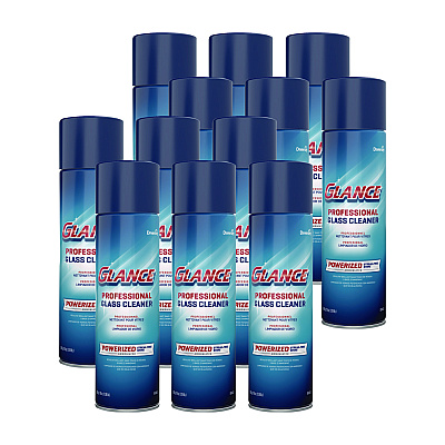 Diversey Glance Powerized Glass and Surface Cleaner, Ammonia Scent, 19 oz Aerosol Spray, 12/Carton (DVO101109731)