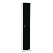 AdirOffice Steel Storage Locker, 1 Compartment, 12 x 12 x 72, Black (ALHI629201BLK)