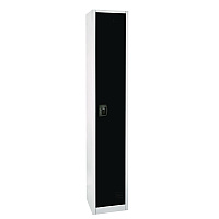 AdirOffice Steel Storage Locker, 1 Compartment, 12 x 12 x 72, Black (ALHI629201BLK)
