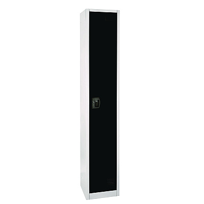 AdirOffice Steel Storage Locker, 1 Compartment, 12 x 12 x 72, Black (ALHI629201BLK)
