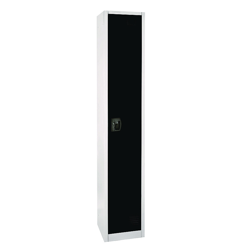 AdirOffice Steel Storage Locker, 1 Compartment, 12 x 12 x 72, Black (ALHI629201BLK)