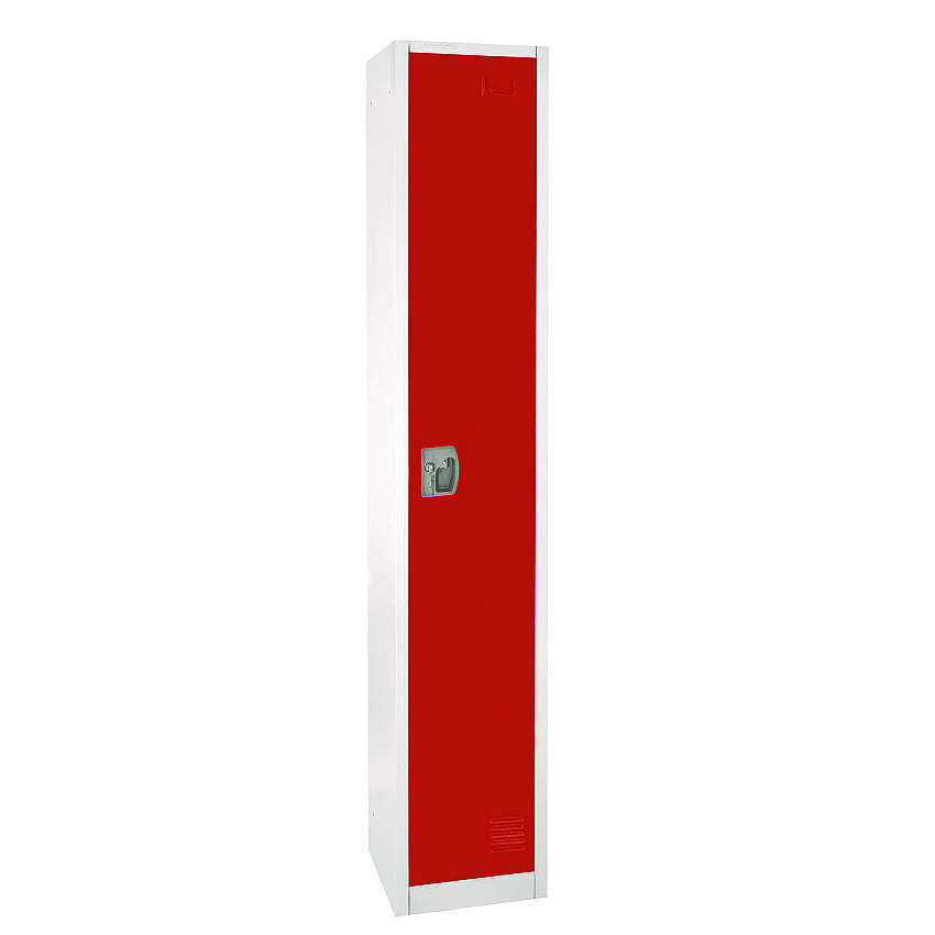 AdirOffice Steel Storage Locker, 1 Compartment, 12 x 12 x 72, Red (ALHI629201RED)