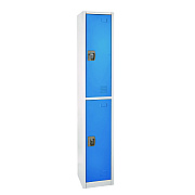AdirOffice Steel Storage Locker, 2 Compartment, 12 x 12 x 72, Blue (ALHI629202BLU)