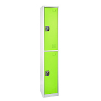 AdirOffice Steel Storage Locker, 2 Compartment, 12 x 12 x 72, Green (ALHI629202GRN)