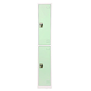 AdirOffice Steel Storage Locker, 2 Compartment, 12 x 12 x 72, Misty Green (ALHI629202MGRN)