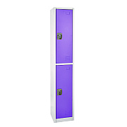 AdirOffice Steel Storage Locker, 2 Compartment, 12 x 12 x 72, Purple (ALHI629202PUR)