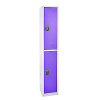AdirOffice Steel Storage Locker, 2 Compartment, 12 x 12 x 72, Purple (ALHI629202PUR)