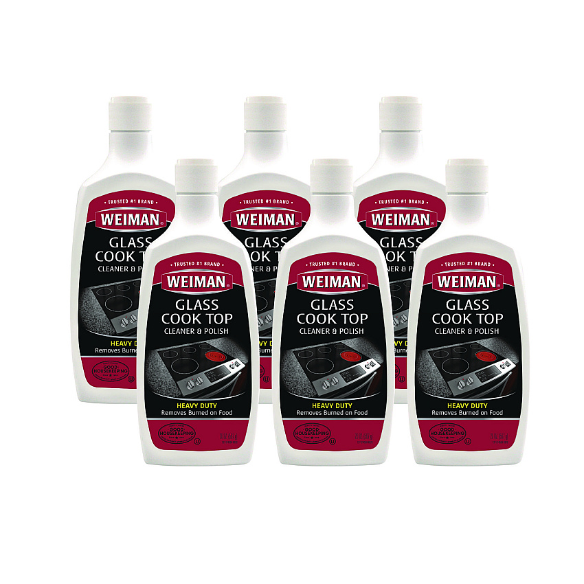 WEIMAN Glass Cook Top Cleaner and Polish, 20 oz, Squeeze Bottle, 6/CT (WMN137)